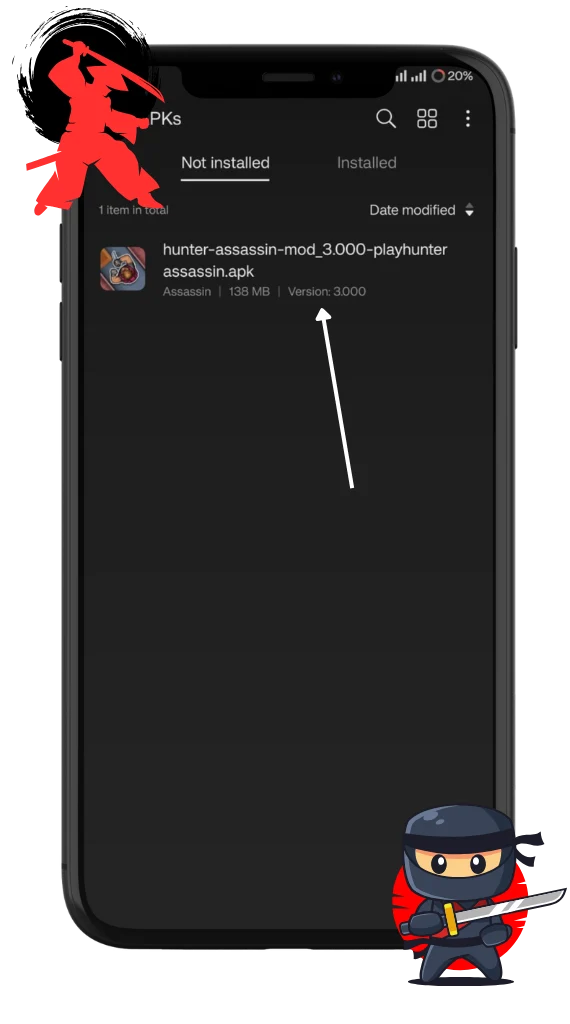Step 4 Click on the hunter assassin mod apk file